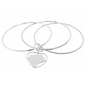 Sterling Silver Heart Bangle