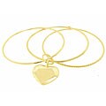 14k Goldplated Sterling Silver Heart Bangle Bracelet