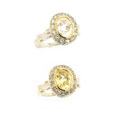 Sterling Silver CZ Engagement Ring
