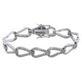 Sterling Silver Eternity Cubic Zirconia Bracelet