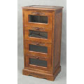 Glass Front 4-drawer Lingerie Cabinet