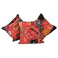 Set of 3 Cotton 'Red Romance' Cushion Covers (India)
