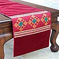 Cotton Table Runner 'Lisu Suns' (Thailand)