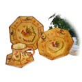 Sunshine Rooster Hand-painted 16-pc Dinner Set