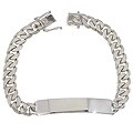 Sterling Silver Cuban Link ID Bracelet