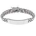 Sterling Silver Cuban Link ID Bracelet