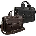 Metropolitan Zip-Top Leather Brief