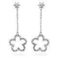 14k Gold 1 1/10ct TDW Diamond Clover Earrings