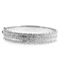 18k White Gold 5 1/8ct TDW Diamond Bangle