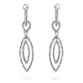 14k White Gold 3/4ct TDW Diamond Dangle Earrings