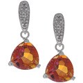 14k White Gold Ecstasy Topaz Diamond Earrings