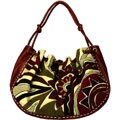 Dan W Chenille Large Drawstring Hobo Bag