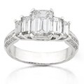 18k Gold 3 2/5ct TDW Certified Diamond Engagement Ring (E, VS2)