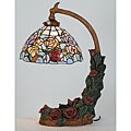 Tiffany-style Rose Eclipse Table Lamp