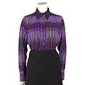 Gucci Purple Silk Printed Blouse