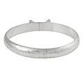 Sterling Silver Engraved Bangle Cuff Bracelet