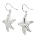 Sterling Silver Starfish Fashion Earrings