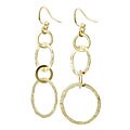 Vermeil Hammered Finish Dangle Circles Earrings