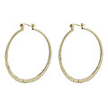 Vermeil Hammered Finish Large Hoop Earrings