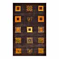 Hand-tufted Wool Blue Misra Gabbeh Rug (7'9 x 9'9)