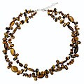 Sterling Silver and Tiger's Eye Fashion Necklace