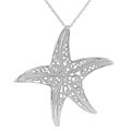 Sterling Silver Polished Starfish Necklace