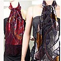 Symphony Designs Printed Velvet Burnout Scarf (Pack of 2)