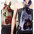 Symphony Designs Printed Velvet Scarf w/ Ruffle End (Pack of 2)