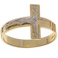 14k Two-tone Gold Crucifix Ring