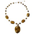 Sterling Silver and Tigers Eye Fashion Necklace