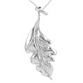 Sterling Silver Large Leaf Fashion Necklace
