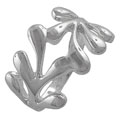 Sterling Silver Polished Leafy Ring