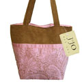 Jo Jo Designs Pink & Chocolate Microsuede Handbag