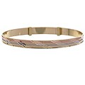 14k Tri-color Gold Adjustable Girl's Bangle