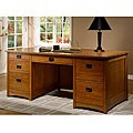 Mission Solid Oak Executive Desk