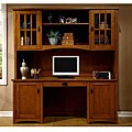 Mission Solid Oak Credenza and Hutch