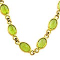 14k Yellow Gold Peridot Reflection Necklace
