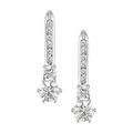 18k White Gold 3ct TDW Diamond Leverback Earrings