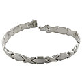 10k White Gold 'Hugs & Kisses' Bracelet