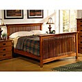 Mission Solid Oak King Spindle Bed