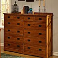 Mission Solid Oak 12-drawer Mule Chest