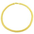 14k Yellow Gold Sparkling Herringbone Necklace