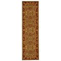 Tribal Grey and Red Wool Rug (2'3 x 12')