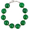 Handmade Agate and Silver Bracelet