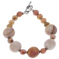 Silver-accented Pink Madagascar Opal Bracelet