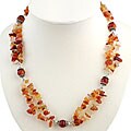 Silve-accented Red Fire Carnelian Necklace