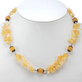 Handmade Tumbled Sunflower Yellow Agate Necklace