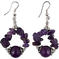 Handmade Silver-accented Amethyst Earrings
