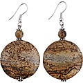 Handmade Zebra Jasper and Silver Earrings
