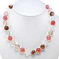 Handmade Crystalline Quartz and Silver Necklace